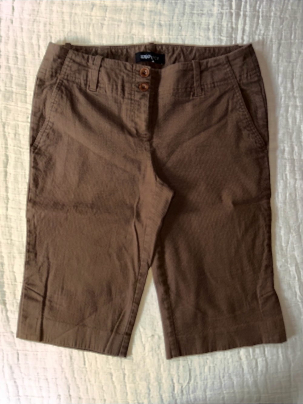 Ideology (Macy's) Brown Ribbed Cotton Bermuda Shorts, size 4